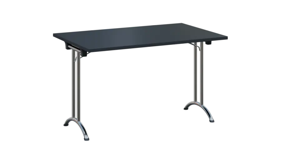 SLC 125 chrom skládací jednací stůl 1250x800, deska 25 mm, podnož chrom, deska antracit